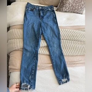 Good American High Rise Blue Skinny Jeans